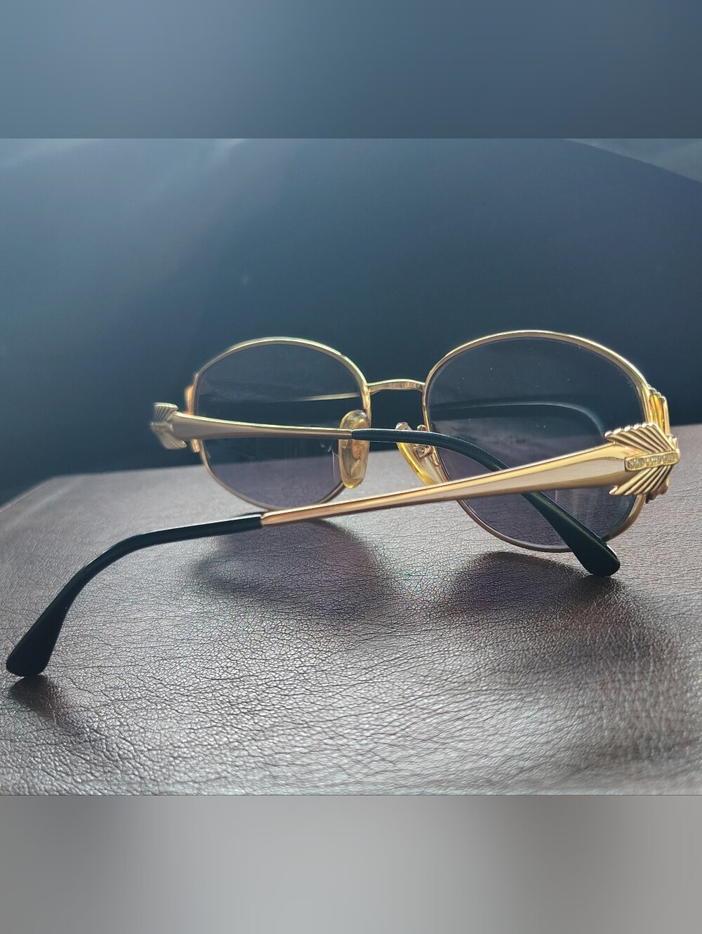 Caviar Women’s Gold Frame Black Lens Sunglasses